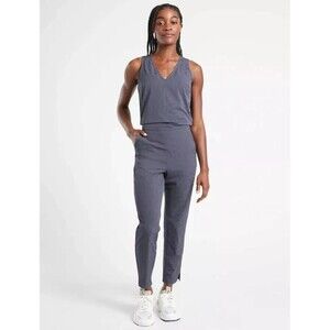 Athleta Brooklyn Textured Jumpsuit Stretch Bodysuit #981034 Medieval Violet 4